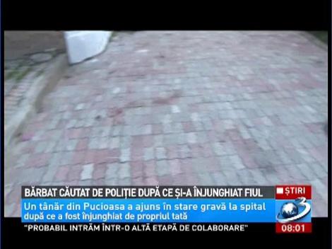 Bărbat căutat de poliţişti, după ce şi-a ÎNJUNGHIAT FIUL