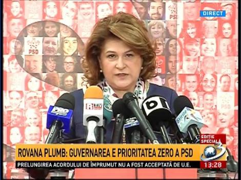 Rovana Plumb: Guvernarea e prioritatea zero a PSD