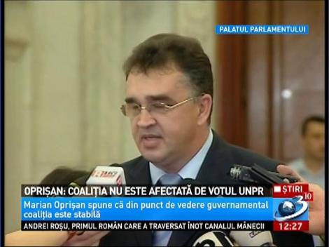 Oprişan: Coaliţia nu este afectată de votul UNPR