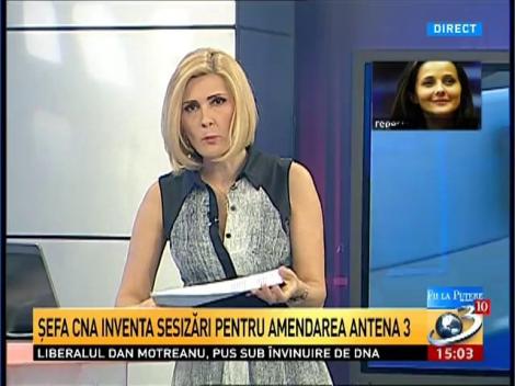 Şefa CNA inventa sesizări pentru amandarea Antena 3