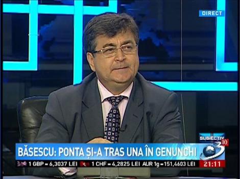 Gheorghe Tinel: Traian Băsescu plânge după Victor Ponta