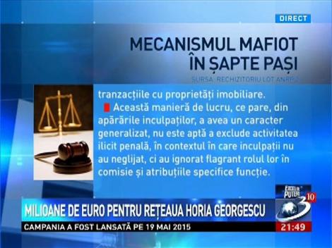 Mecanismul mafiot în şapte paşi. Milioane de euro pentru reţeaua lui Horia Georgescu