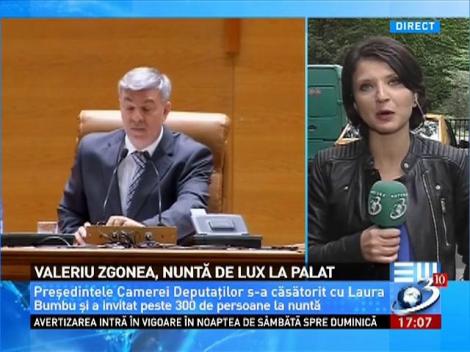 Valeriu Zgonea, nuntă de lux la palat