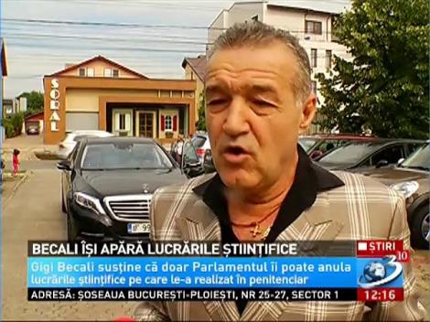 Cum îşi apără Becali lucrările ştiinţifice