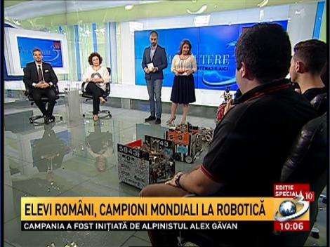 Elevi rom&acirc;ni, campioni mondiali la robotică
