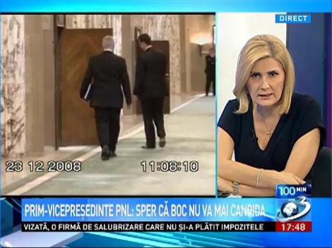 100 de Minute: Scandal &icirc;n PNL din cauza candidaturii lui Boc la Cluj