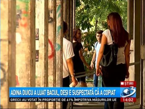 Adina Duicu a luat BAC-ul, deși e suspectată că a copiat