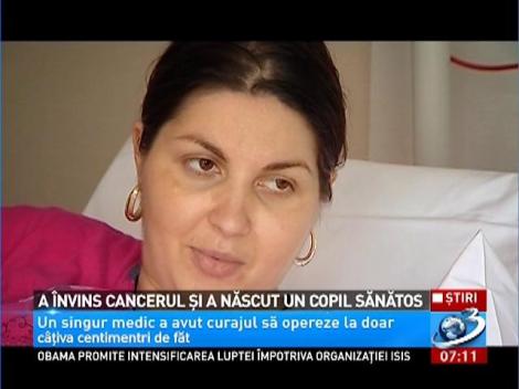 A învins cancerul și a născut un copil sănătos