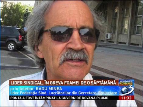 Lider sindical, în greva foamei de o săptămână