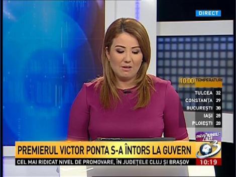 Victor Ponta s-a întors în România. Premierul merge cu ajutorul cârjelor