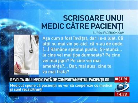 Revolta unui medic faţă de comportamentul pacienţilor