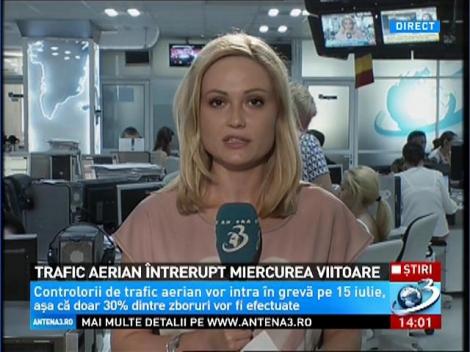 Trafic aerian întrerupt miercurea viitoare. Angajaţii ROMATSA intră în GREVĂ