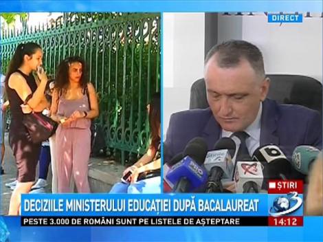 Deciziile Ministerului Educaţiei după bacalaureat