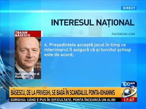 Băsescu se implică în scandalul salariilor pentru demnitari: "Iohannis, un papagal lăsat fără pene de Ponta şi Oprea"