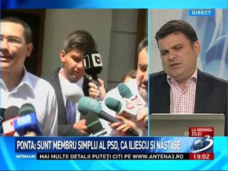 La ordinea zilei. Radu Tudor: Vreo capitală europeană doreşte schimbarea premierului Victor Ponta. Este o insistenţă nedemocratică