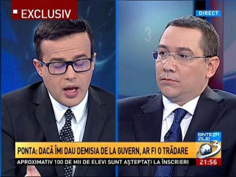 Victor Ponta: Sigur că m-am gândit la demisie