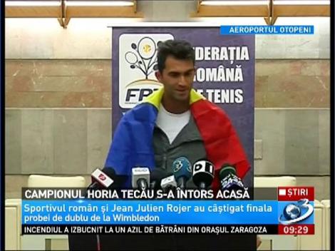 Campionul Horia Tecău s-a întors acasă