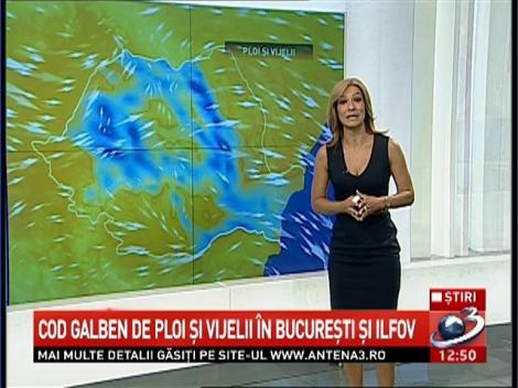 Cod galben de ploi şi vijelii &icirc;n Bucureşti şi Ilfov