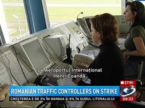 Romanian air traffic controllers on strike