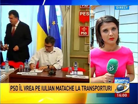 PSD &icirc;l vrea pe Iulian Matache la Transporturi