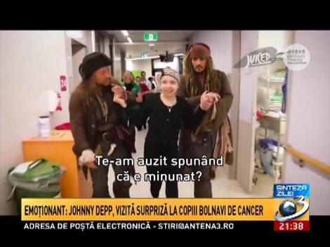 Emoţionant. Johnny Depp, vizită surpriză la copiii bolnavi de cancer