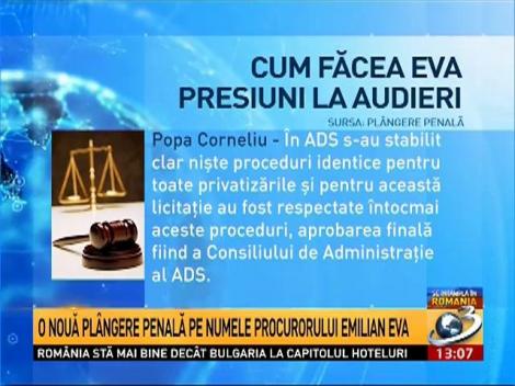 O nouă plângere penală pe numele procurorului Emilian Eva