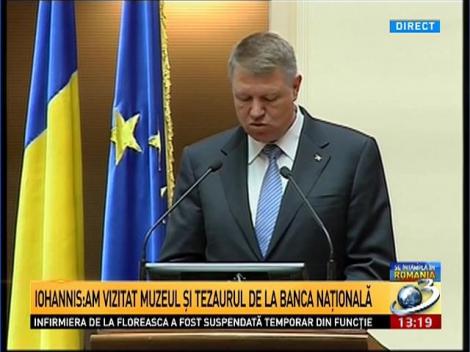 Preşedintele Klaus Iohannis, discurs la sediul BNR