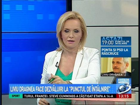 Liviu Dragnea face dezvăluiri la "Punctul de &icirc;nt&acirc;lnire"