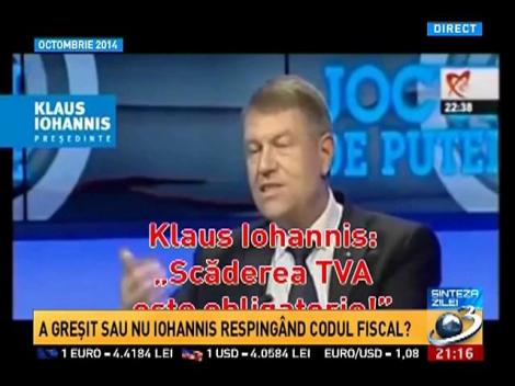 Preşedintele Klaus Iohannis, în campanie electorală: Scăderea TVA-ului este obligatorie!