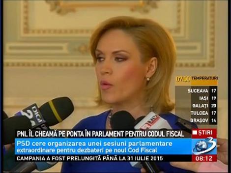 PNL &icirc;l cheamă pe Ponta &icirc;n Parlament pentru Codul fiscal