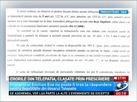 Q&A. Erorile din dosarul "Telepatia", clasate prin prescriere