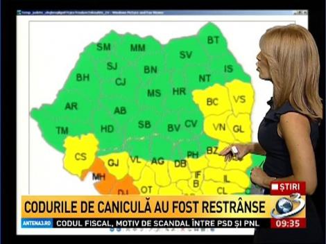 Codurile de caniculă au fost restrânse