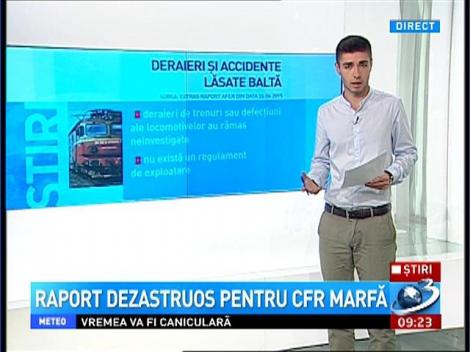 Raport dezastruos pentru CFR Marfă