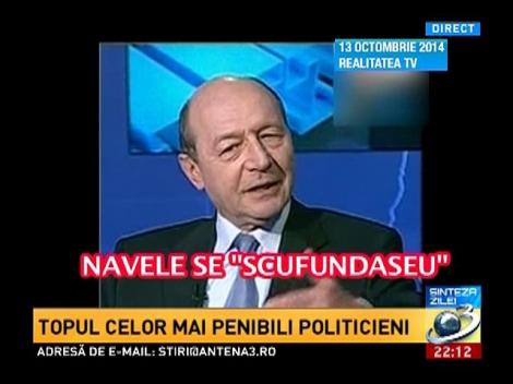 Topul celor mai penibili politicieni: Traian Băsescu