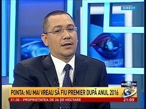 Ponta, despre retragerea sa de la şefia PSD