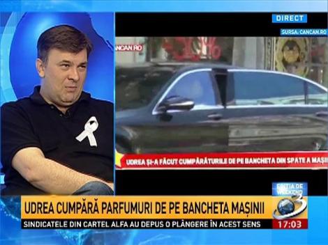 Udrea cumpără parfumuri de pe bancheta maşinii