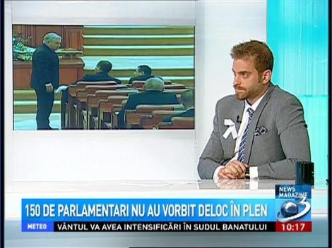 150 de parlamentari nu au vorbit deloc în plen