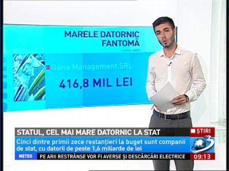 Statul, cel mai mare datornic la stat