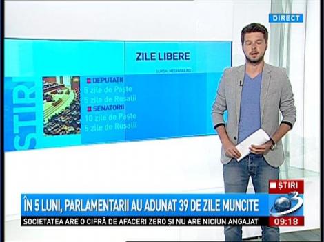 Vezi c&acirc;t au muncit deputaţii &icirc;n decurs de 5 luni