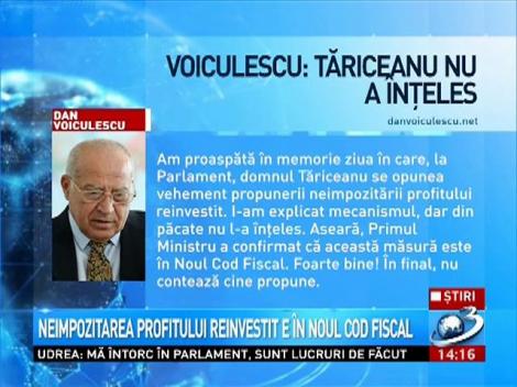 Neimpozitarea profitului reinvestit e în Noul Cod Fiscal