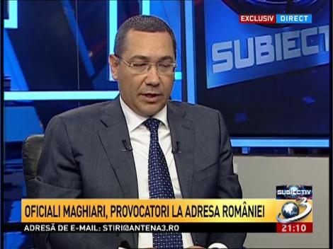 Ponta: "Cred că oficialul Ungariei a exagerat cu obrăznicia. Există tensiuni între România şi Ungaria"