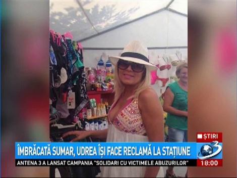 &Icirc;mbrăcată sumar, Udrea &icirc;şi face reclamă la staţiune