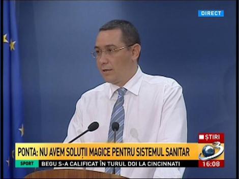 Victor Ponta: Salariile personalului sanitar, majorate cu 25% de la 1 octombrie