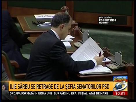 Ilie S&acirc;rbu se retrage de la şefia senatorilor PSD