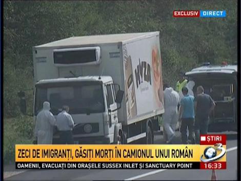 Zeci de imigranţi, găsiţi morţi &icirc;ntr-un camion. Autovehiculul ar aparţine unui rom&acirc;n