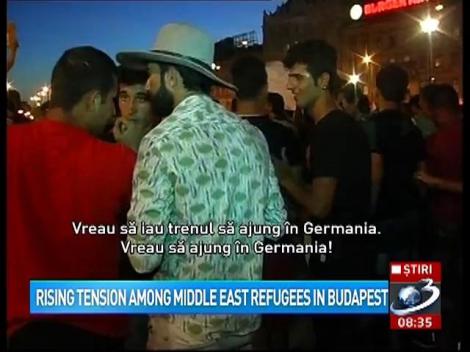 Rising tension among middle east refugees in Budapest
