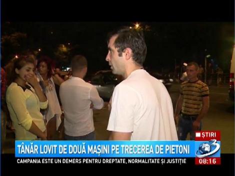 Accident groaznic &icirc;n Bucureşti. Lovit de două maşini pe trecerea de pietoni