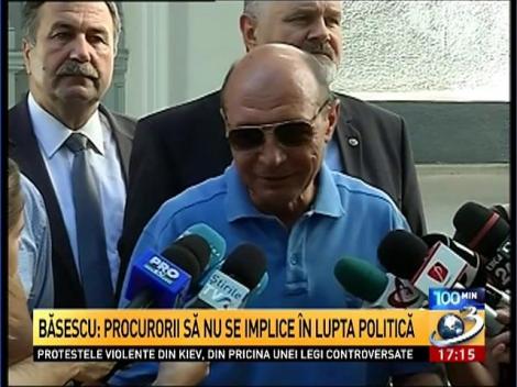 Băsescu: Procurorii să nu se implice în lupta politică