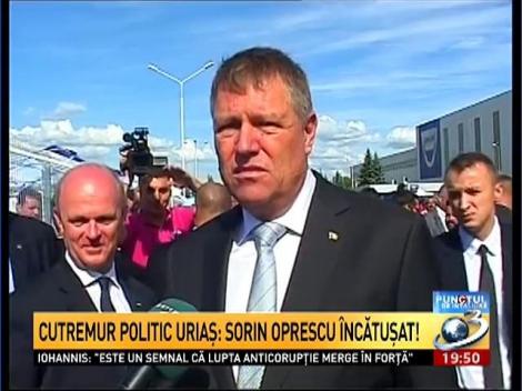 Reacţia preşedintelui Klaus Iohannis după reţinerea primarului Sorin Oprescu