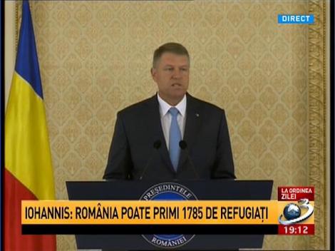 Klaus Iohannis: Nu se pot impune cote de refugiaţi